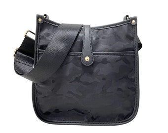 Crossbody bag Nylon with trendy strap - camo - magnetic closure - adjustable interchangeable strap - great for any season