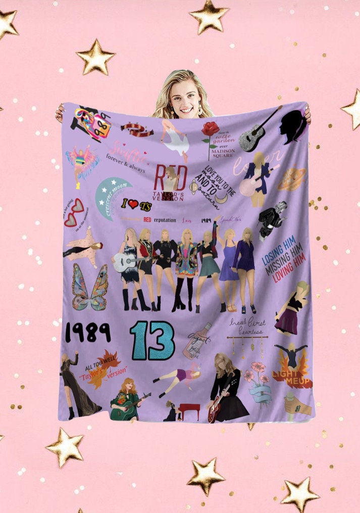 Taylor Blanket, TSwift Merch, Swifty Gift, TSwift Albums, TSwift Inspired, Popstar Blanket, Throw Blanket, Gift for Teen