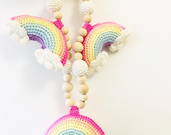 Mini rainbow crochet pattern DA/ENG