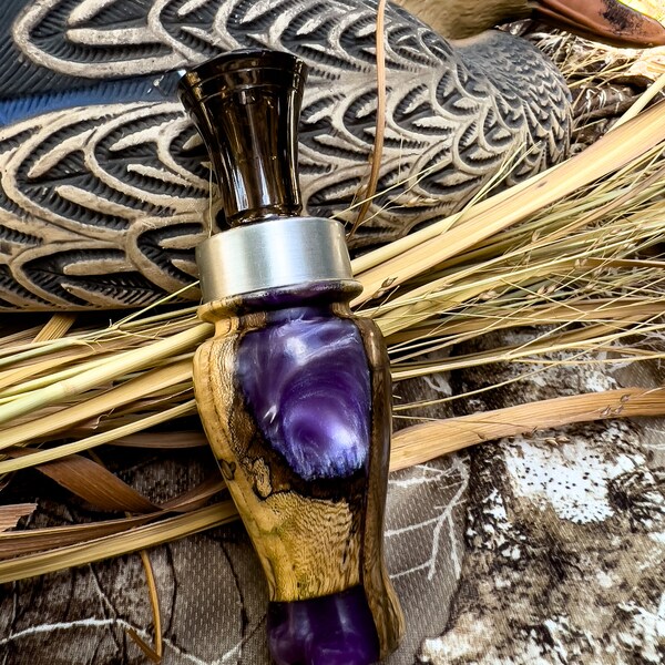 Duck Call, Spalted Hackberry Duck Call, Wild Game Call