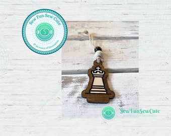 Chess Ornament, Chess Club Christmas Tree Decoration, Wooden Chess Piece Ornament