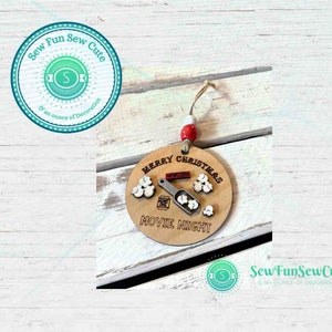 Movie Night Ornament, Popcorn Tree Decoration, Special Christmas gift for your movie lover, Merry Christmas Movie Night Christmas Ornament