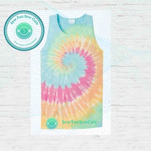 Tank Top, Tie-Dye Pastel Rainbow Tank, Blank Shirt, Port and Company Tee