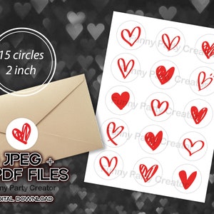 Printable Cupcake Toppers for Valentine's Day, Romantic Love-themed ...
