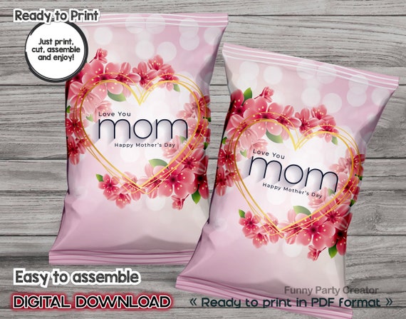 Buy Mother's Day Chips Bag: Printable Mom Gift (digital Download
