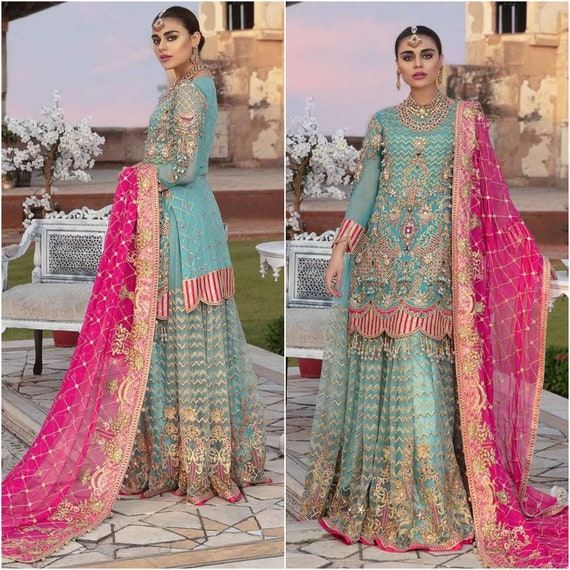 Pakistani Indian Wedding Dresses Custom Stitched Bridal | Etsy UK