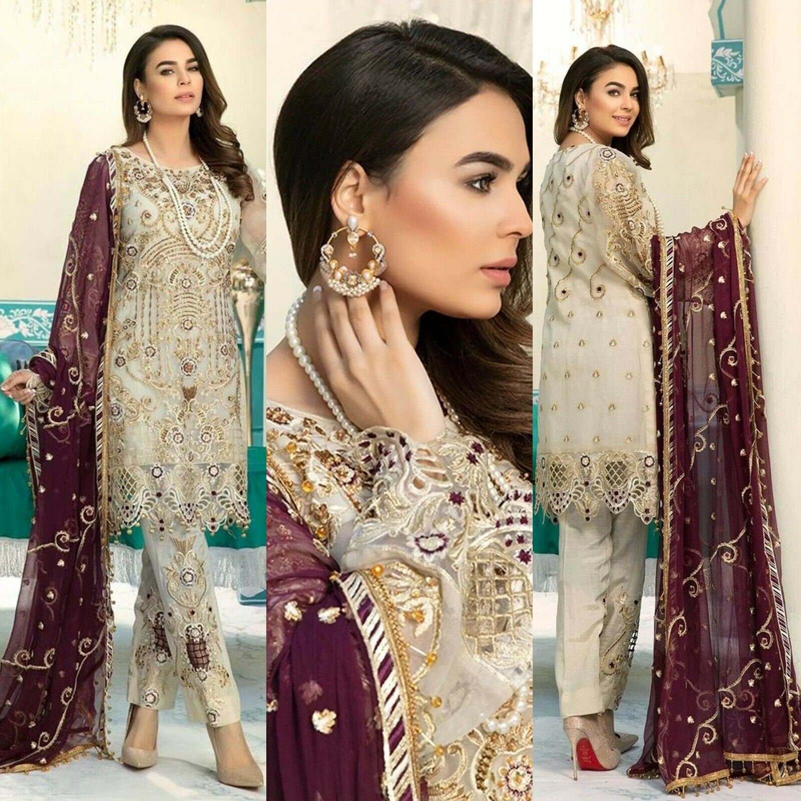 Pakistani Wedding Dresses Embroidery Clothes Indian dress | Etsy