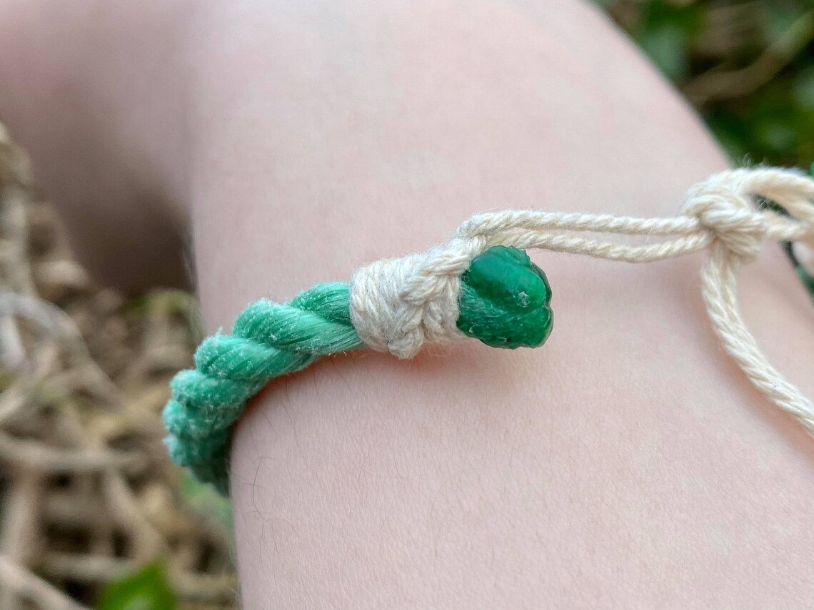 Recycled Fishing Gear Bracelet Black Sea green Etsy UK