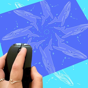 Muismat met één regel voor het sterrenbeeld walvis (meerdere kleurvariaties)