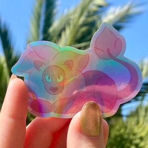 Adesivo de vinil holográfico do leão Steven Universe (ilustração estilística/fan art)