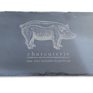 Charcuterie Slate featuring the definition of Charcuterie