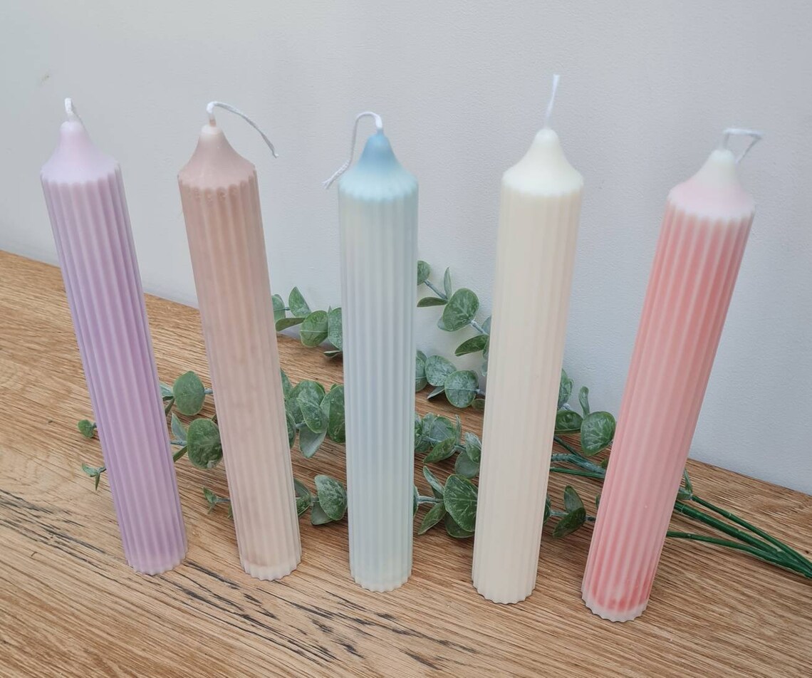 Handmade Soy Pillar Candle Choose Your Scent and Color Etsy