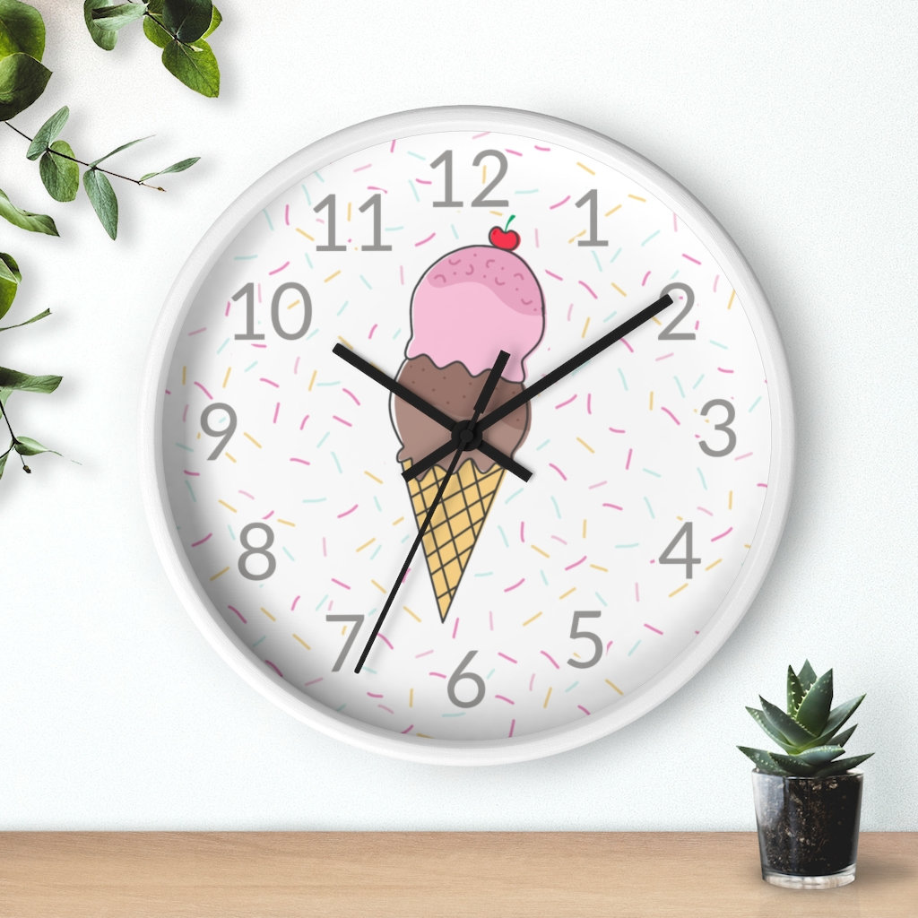 Ice Cream Clock Popsicle Themed Nursery Kids Wall Decor - Etsy UK