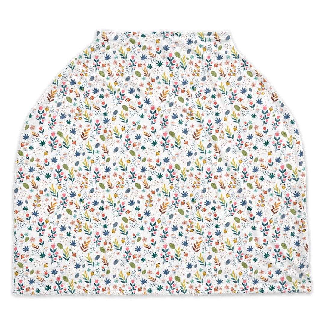 Floral Car Seat and Nursing Cover, Multi Use Cart Seat, Baby Seat Canopy, Nursing Cover Up