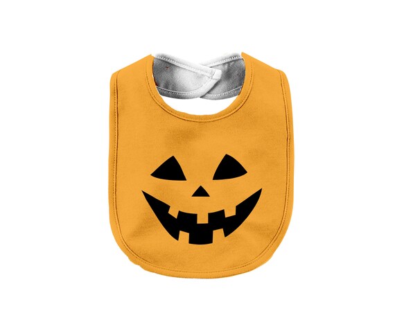 Pumpkin Baby Bib First Halloween Baby Bibs Baby Gift Halloween