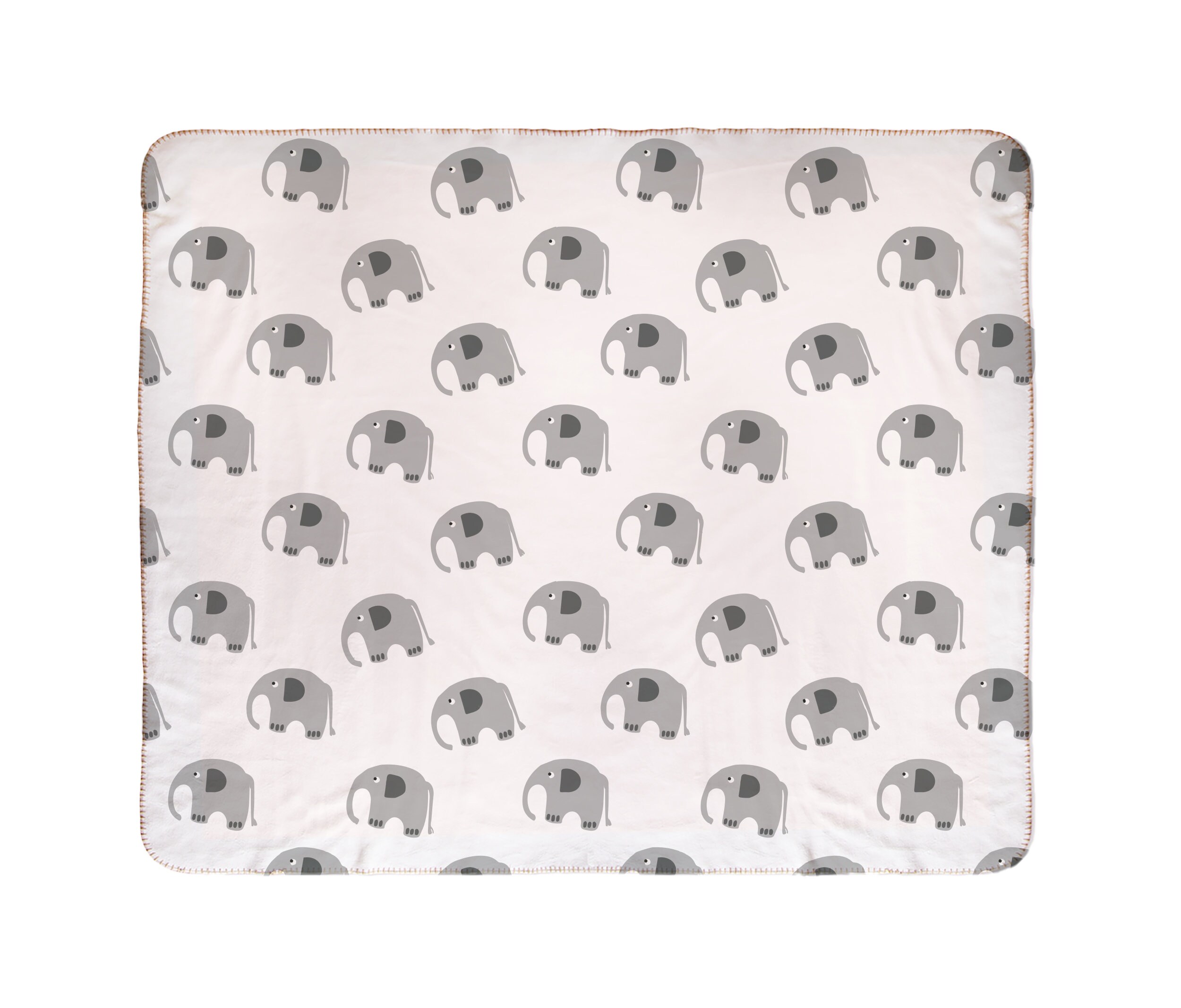 Elephant Baby Blanket, Pink Gray Elephant Blanket, Minky, Elephant Gift