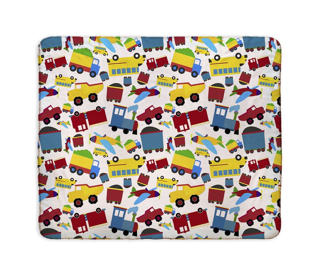 Transportation Vehicle Blanket Cars Baby Blanket Vehicles Etsy