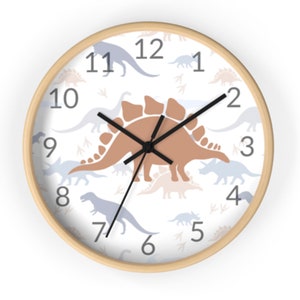 Dinosaur wall clock, Dinosaurs decor, Dino kids present, T-rex clock, Dinosaur children gift, Kids room decor, Dinosaur nursery, dino clock