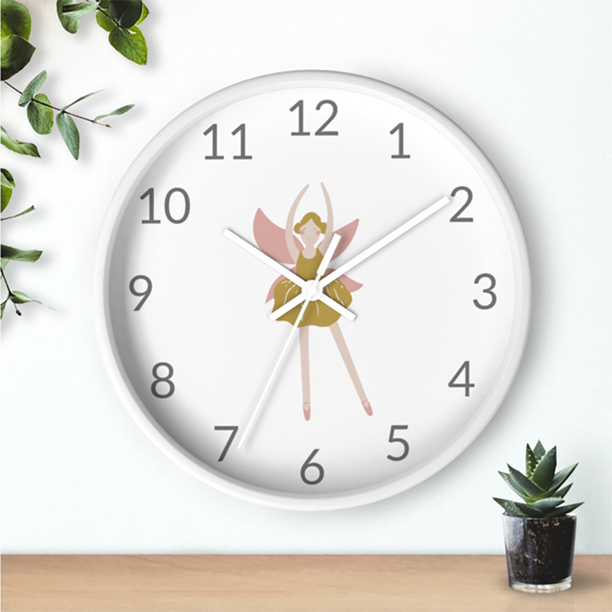 Fairy Wall Clock Kid Clock for Wall Fairy Nursery Fairy Etsy