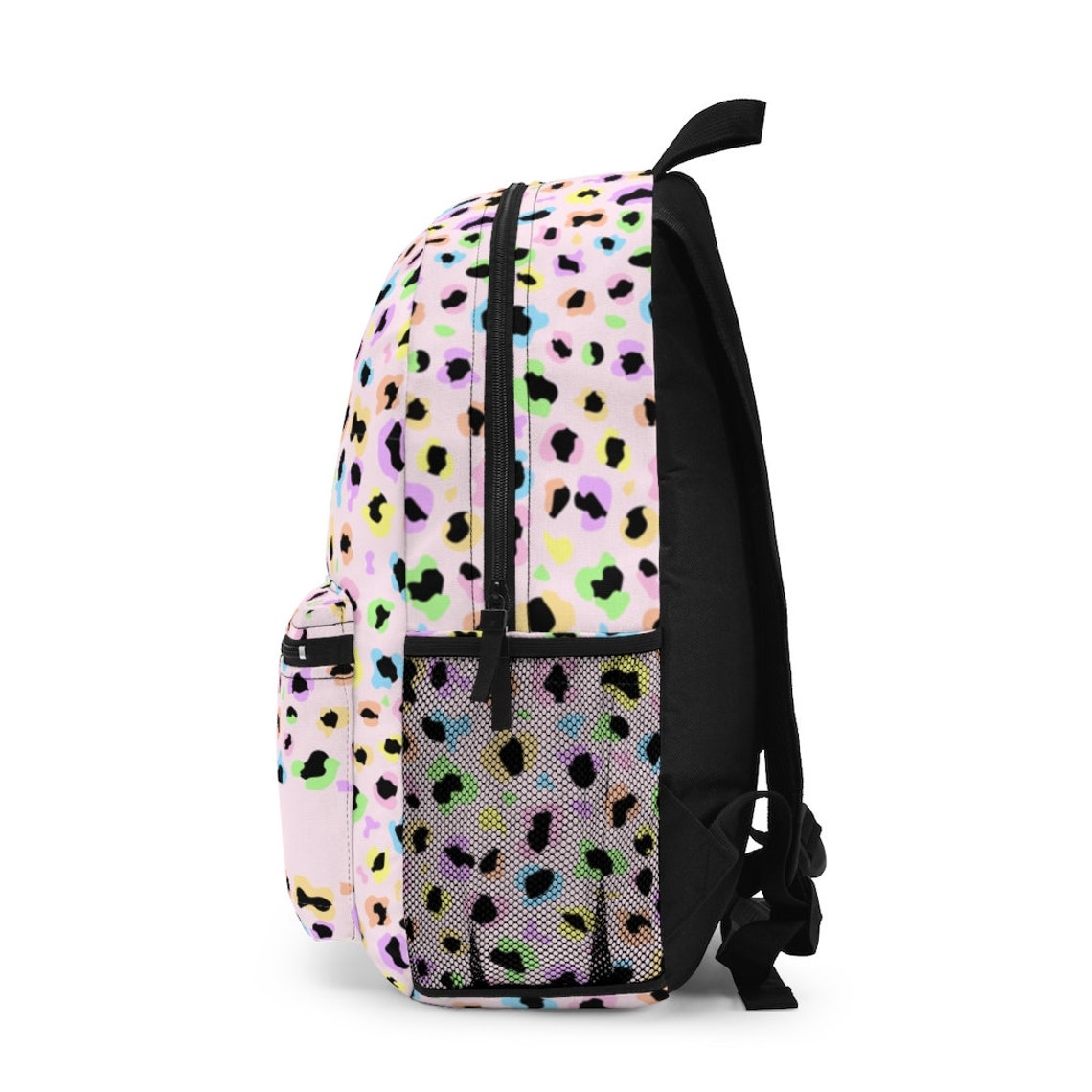 Rainbow Cheetah Print Backpack Kids Colorful Leopard Design Etsy