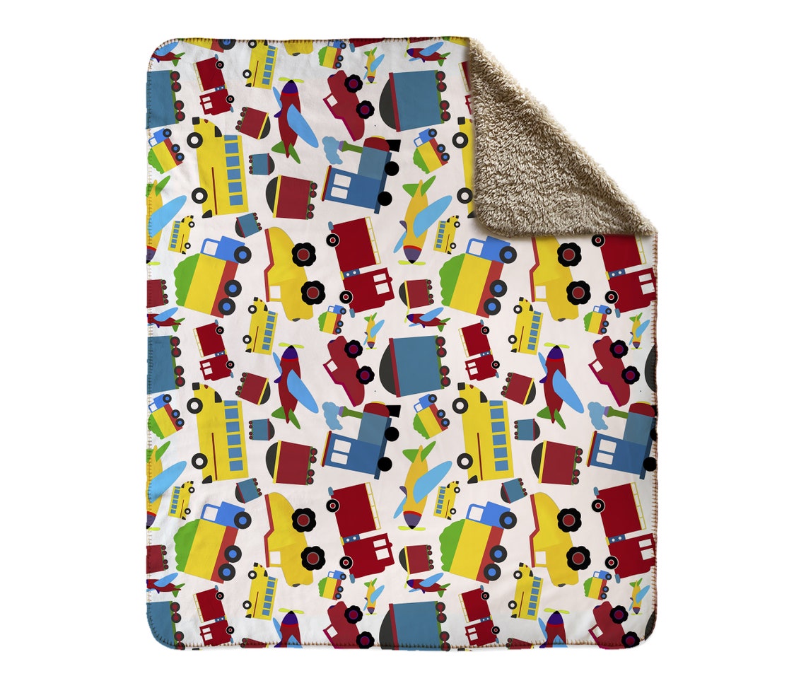 Transportation Vehicle Blanket Cars Baby Blanket Vehicles Etsy