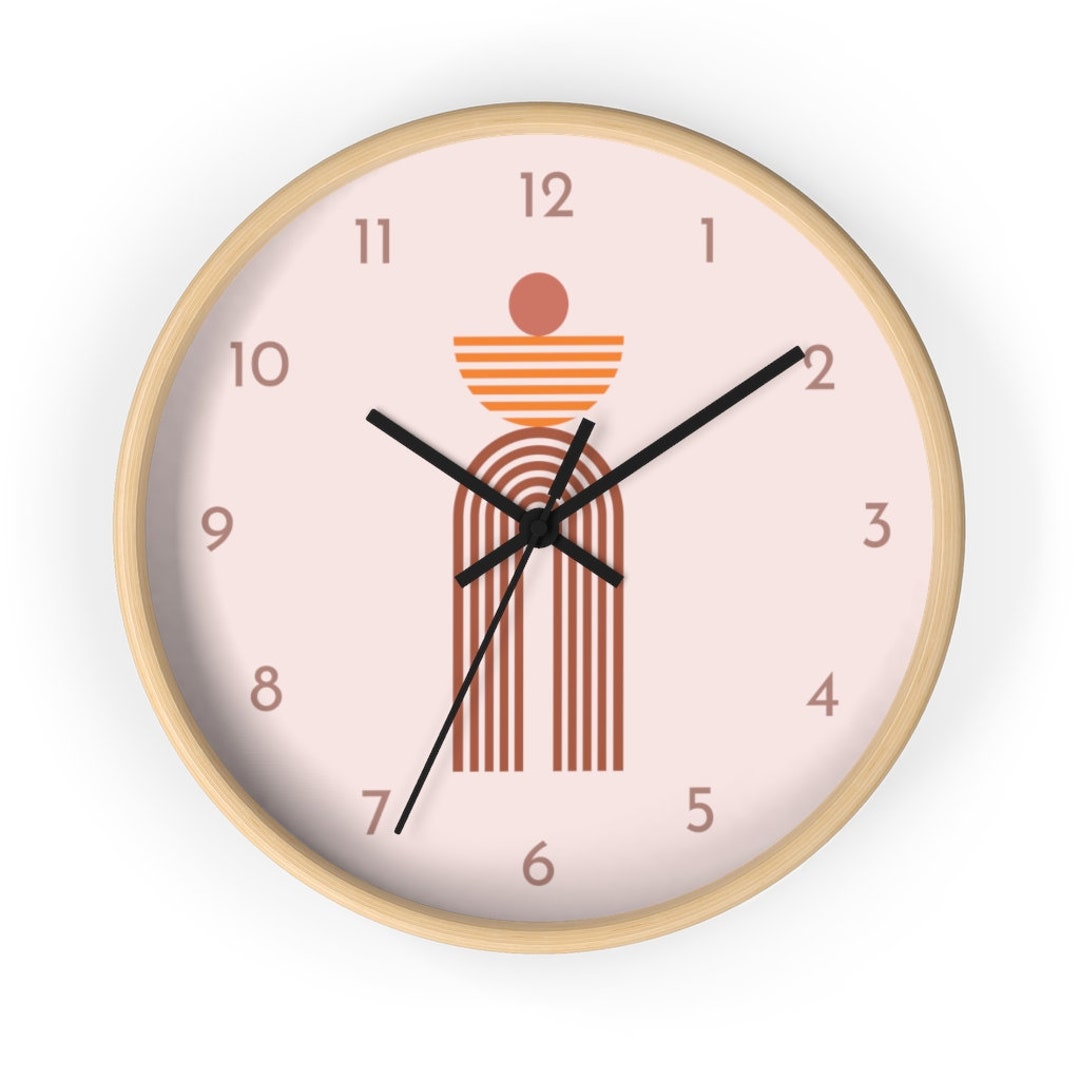 Boho Wall Clock Boho Home Decor Earth Tone Gender Neutral Etsy