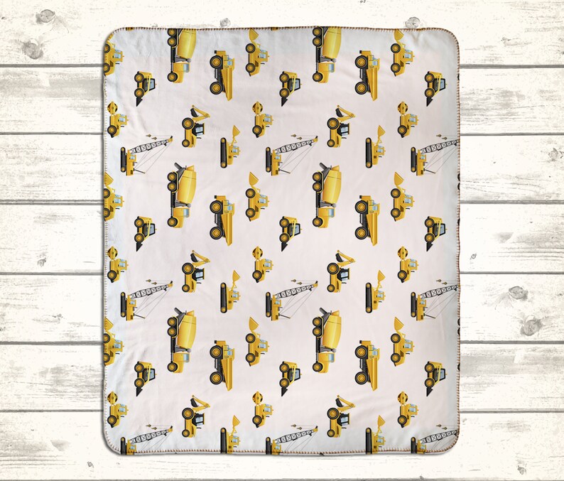 Construction Trucks Blanket Dump Truck Baby Blanket Etsy