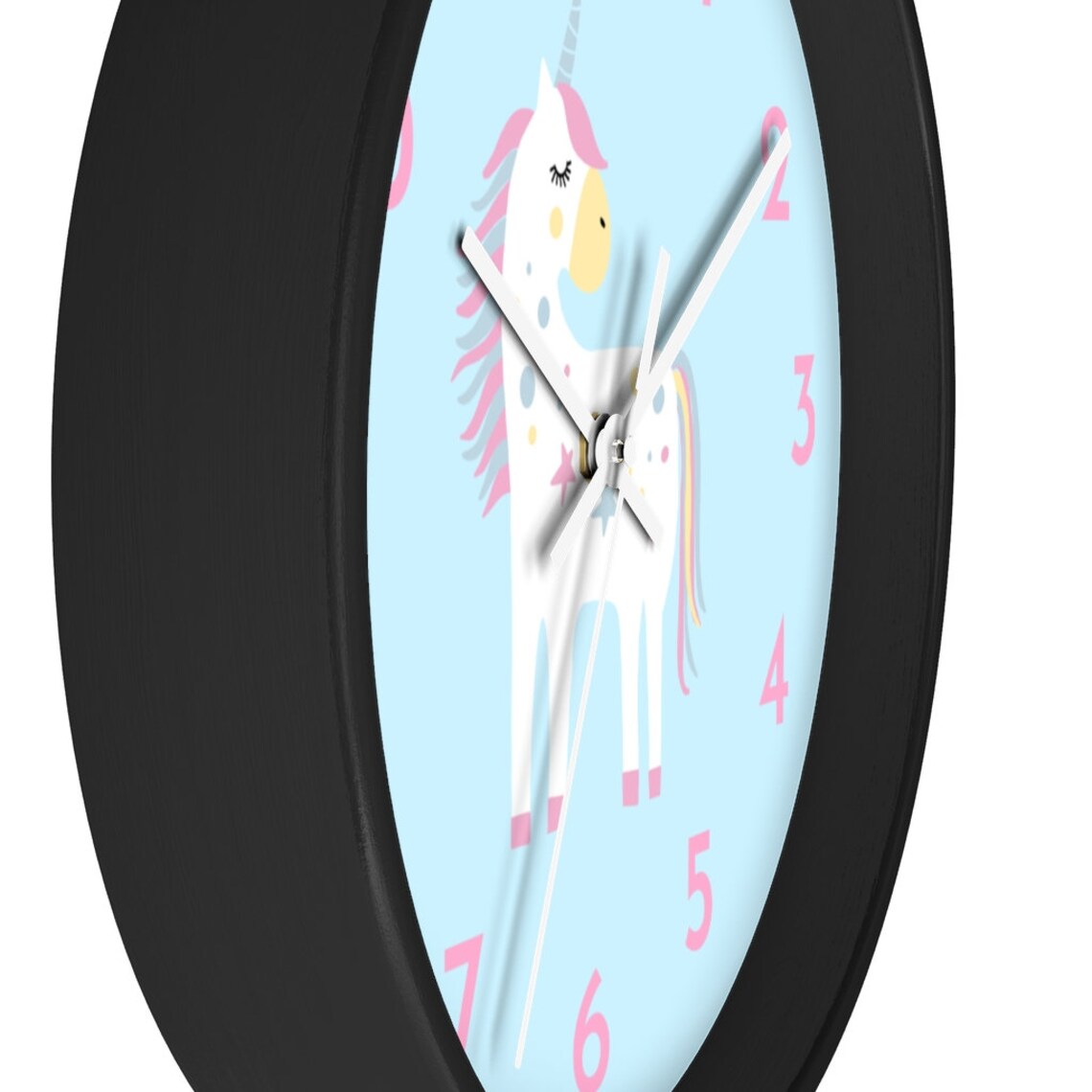 Unicorn Wall Clock Kids Wall Clock Unicorn Nursery Horse Etsy