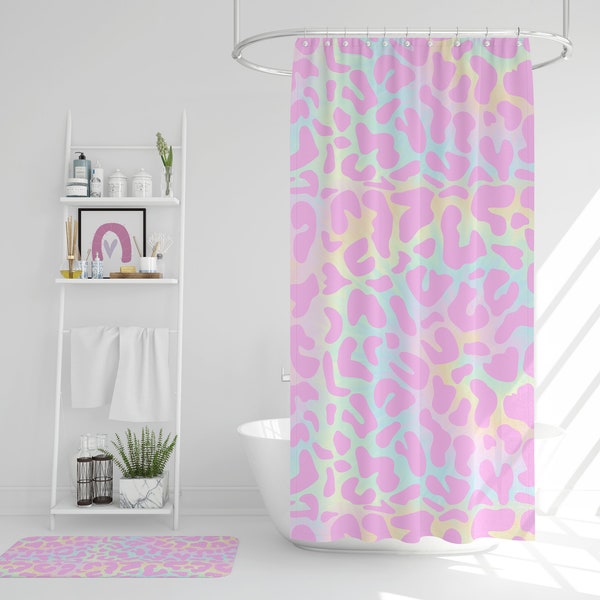 Pink Leopard Shower Curtain - Etsy