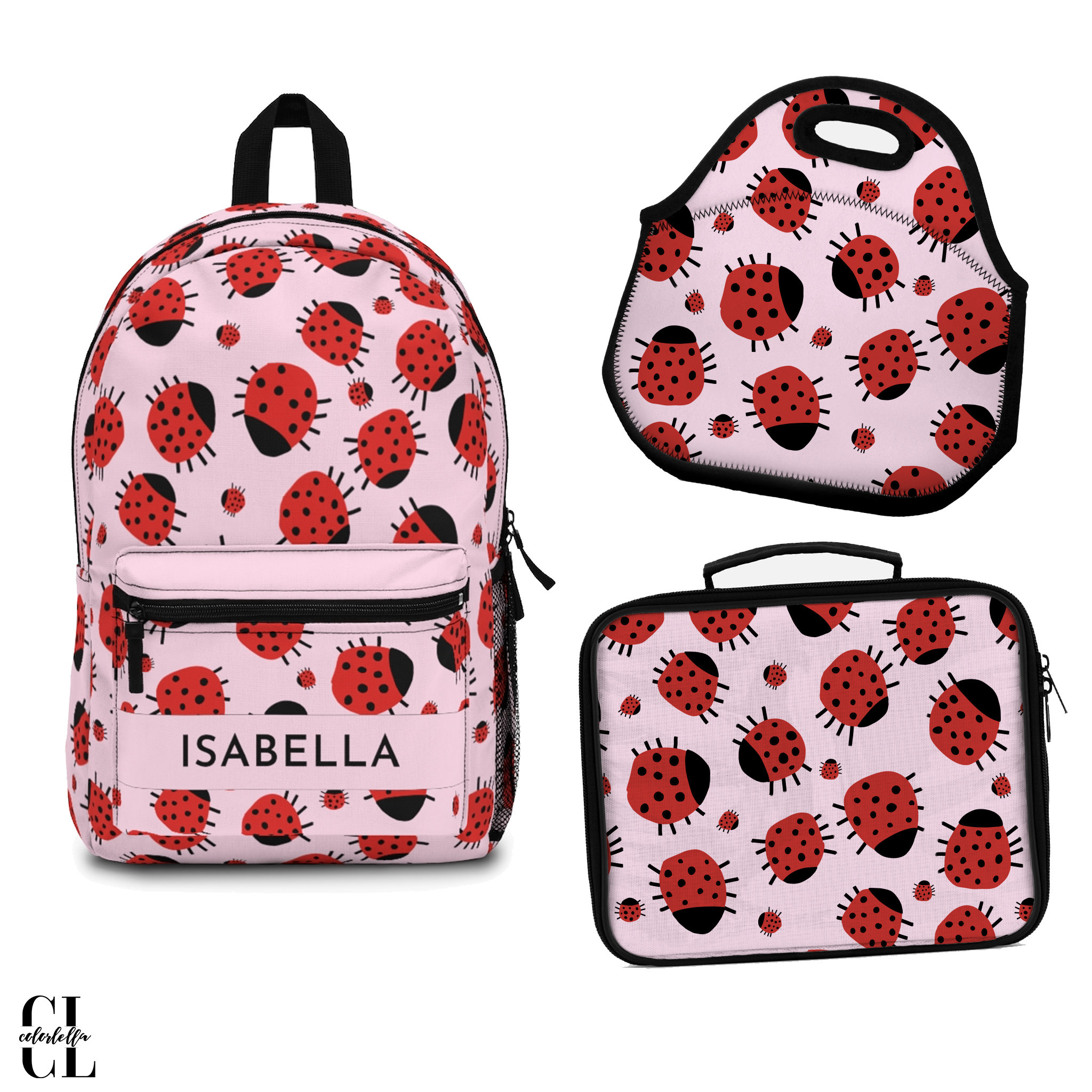 Ladybug Backpack Kids Back to School Bag Lady Bug Bag Pink and Red Bag Girl Backpack Diaper Bag Insect Bag Backpack Bugs Insect Love Etsy