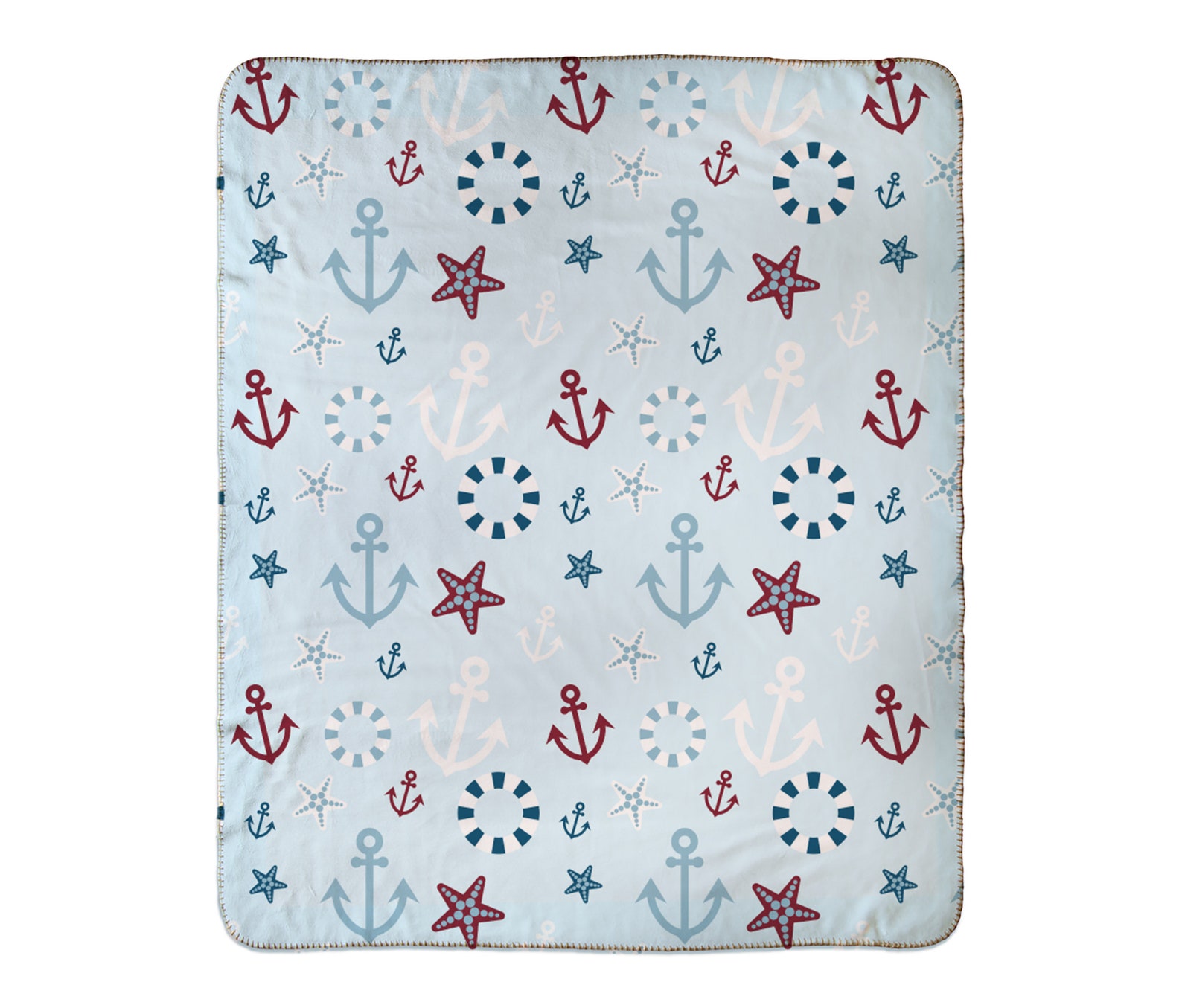 Nautical Baby Blanket Anchor Blanket Boy Nursery Decor Etsy