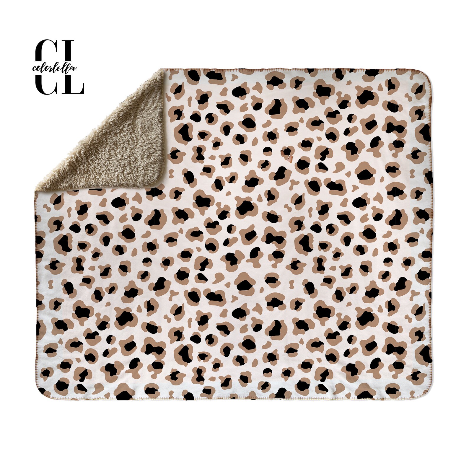 Boho Leopard Print Baby Blanket Animal Print Custom Blanket Etsy