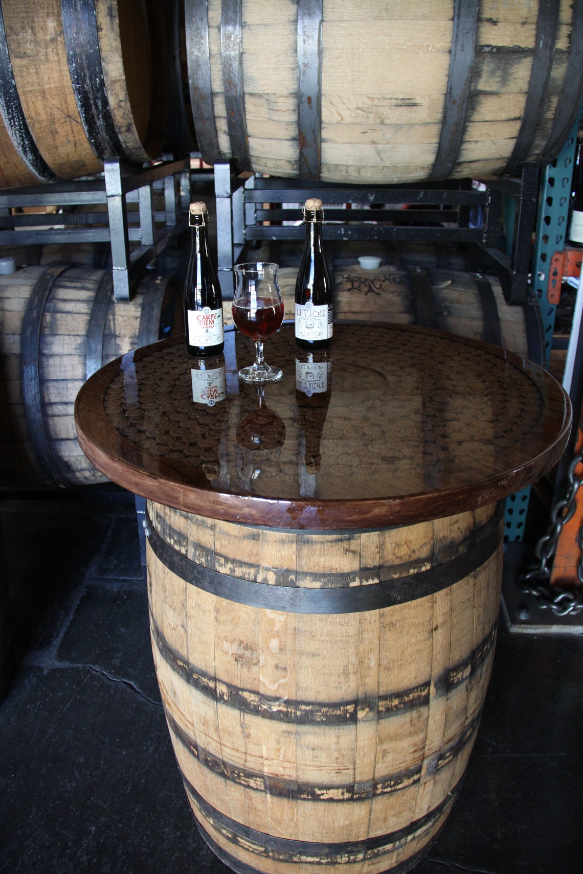 Custom Wine Barrel Table Tops Etsy