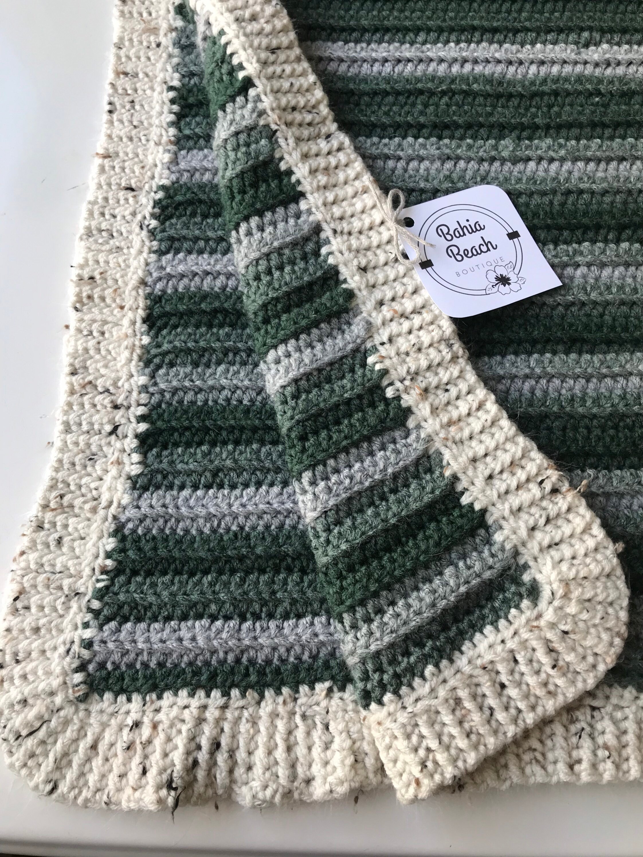 Into the Woods Crocheted Baby Blanket 36 by 36 inches Etsy