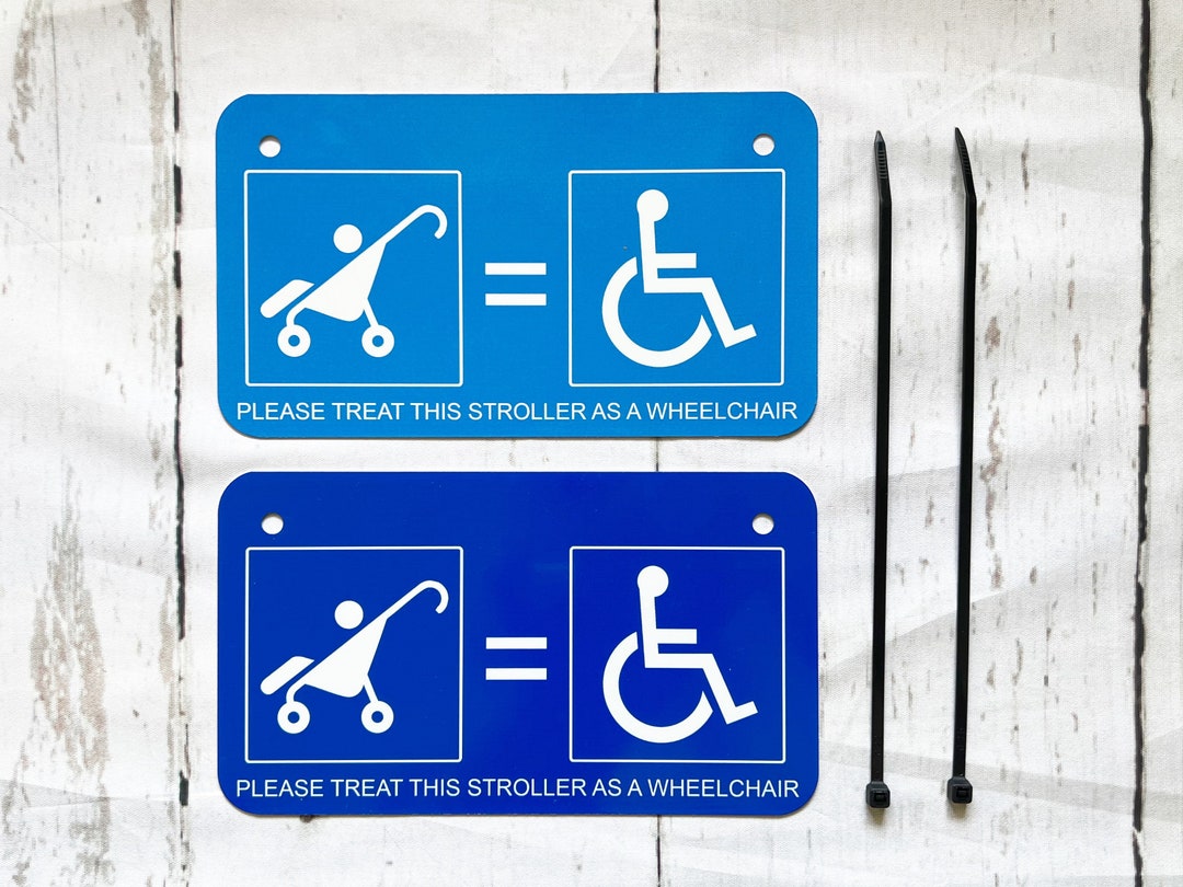 Aluminum Stroller as Wheelchair Sign - 1 Sided - Choice of Color - Etsy