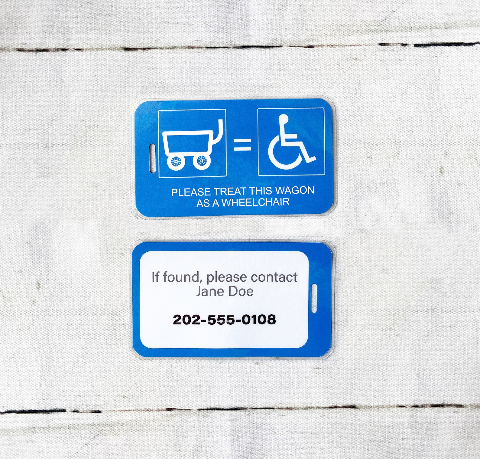 Wagon as Wheelchair Tag Double-sided &amp; Customizable - Etsy