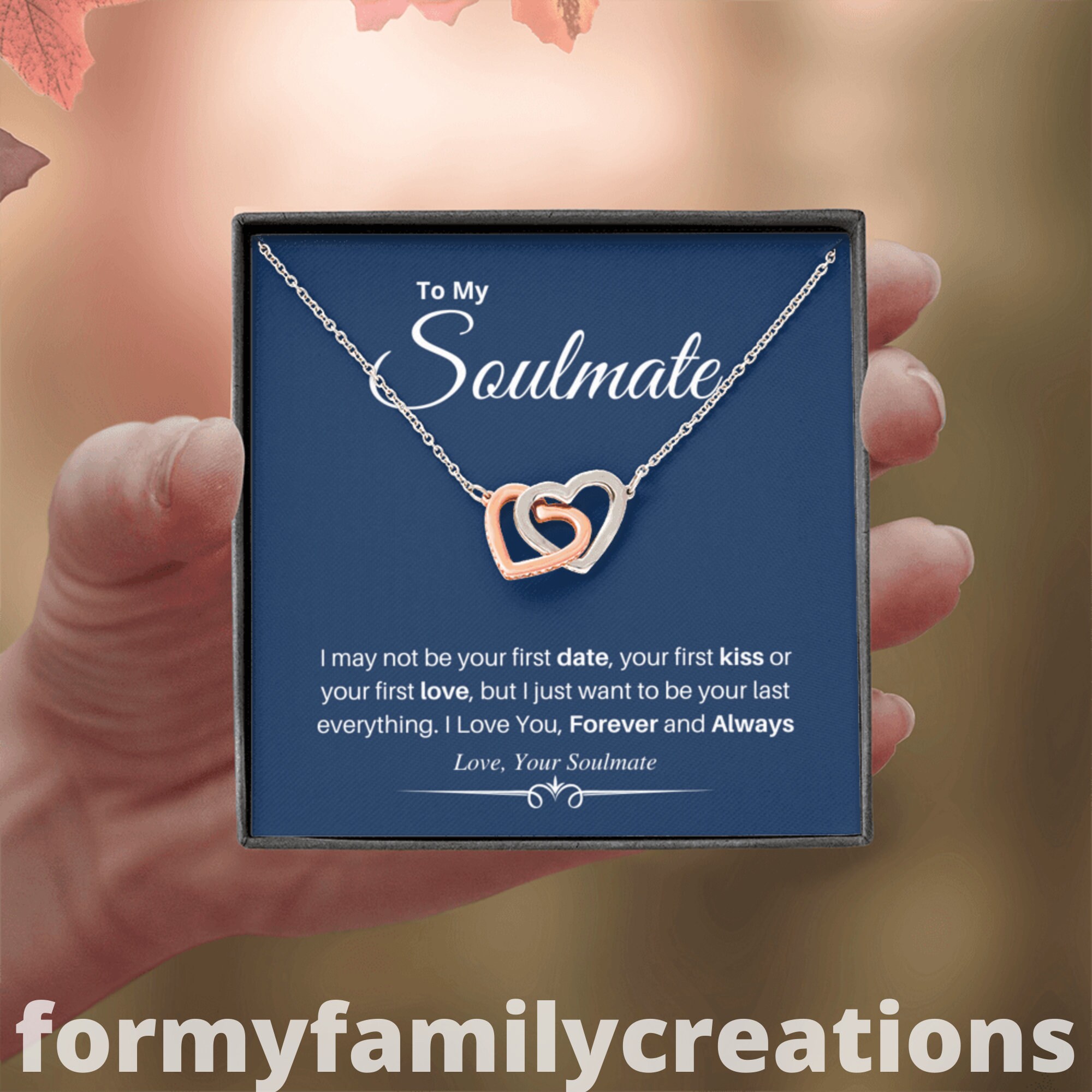 Soulmate Necklace To My Soulmate Soul Mate Gift Girlfriend | Etsy