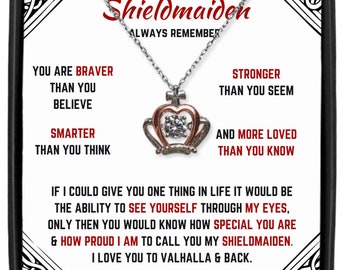 Wife Valentine Gift Birthday Gift Necklace Name Stronger Than Seem to My Tiara Always Remember That I Love You Braver Than Believe Love Husband Smarter Than Think Loved Than Know