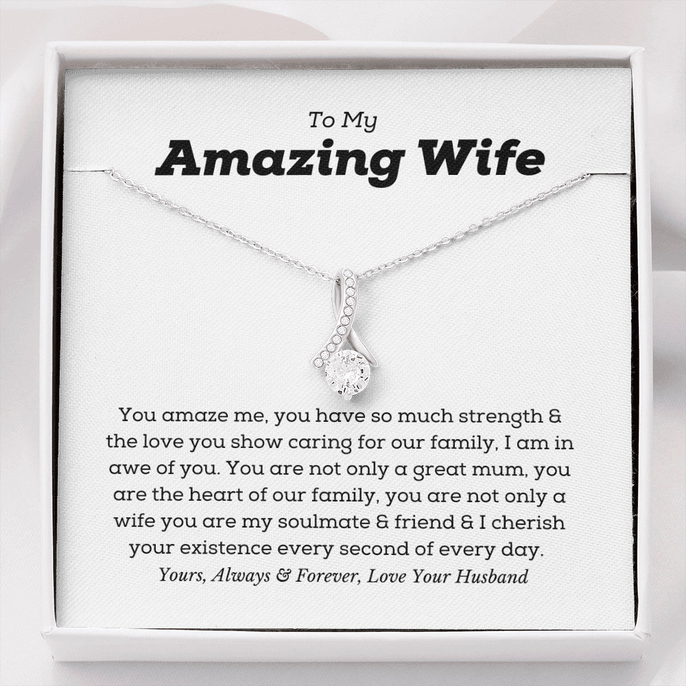 To My Wife Necklace Gift for Wife 
