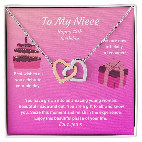 To My Niece Happy Birthday Gift for Her 13th Birthday Gift Etsy