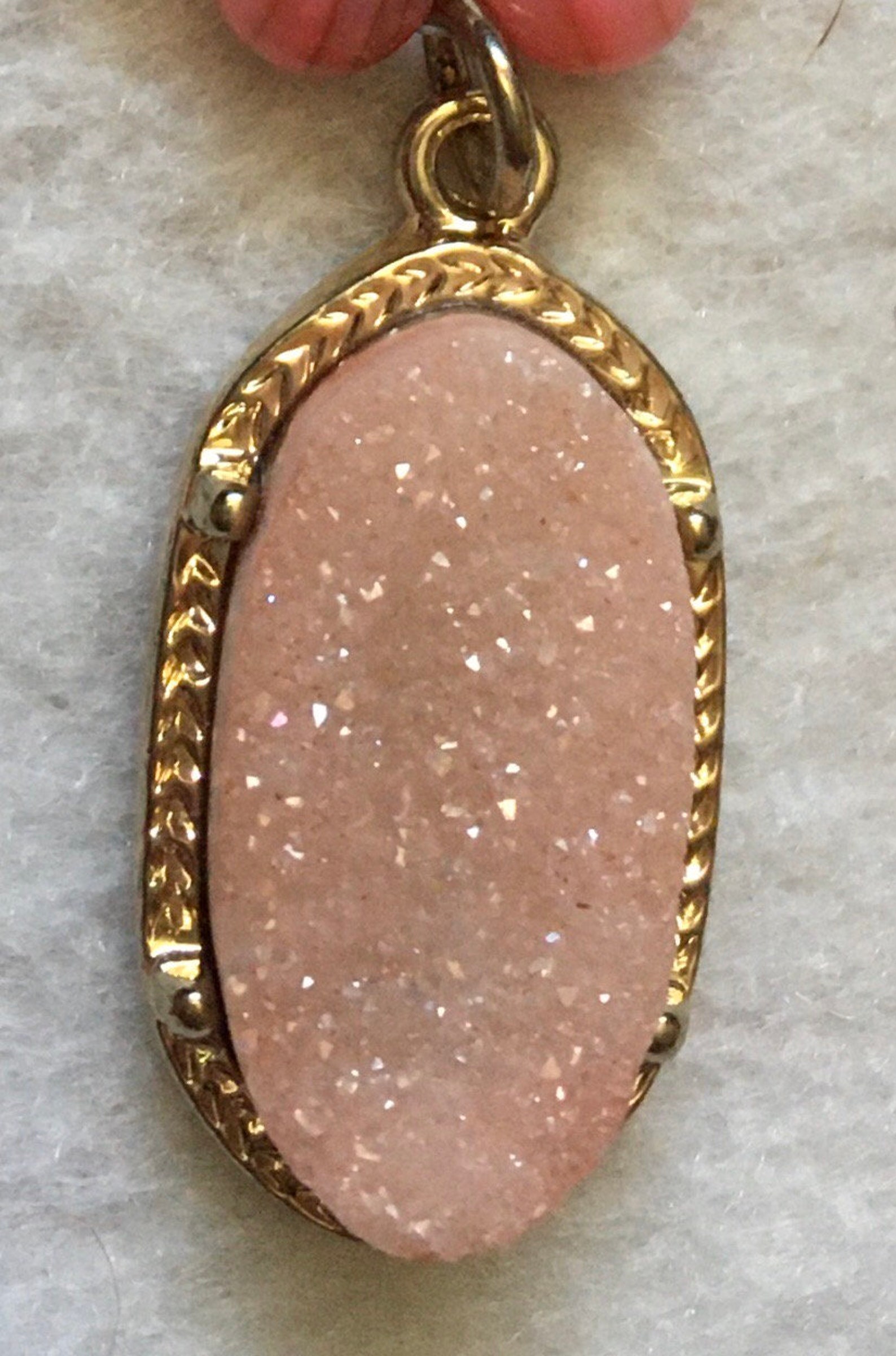 Long pink necklace jewelry gemstone necklace pink necklace Etsy