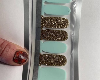 Mint Gold Nails You Ll Enjoy Etsy