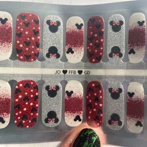ADULT 100% Nail Polish Strips Mouse Glitter Limited Edition