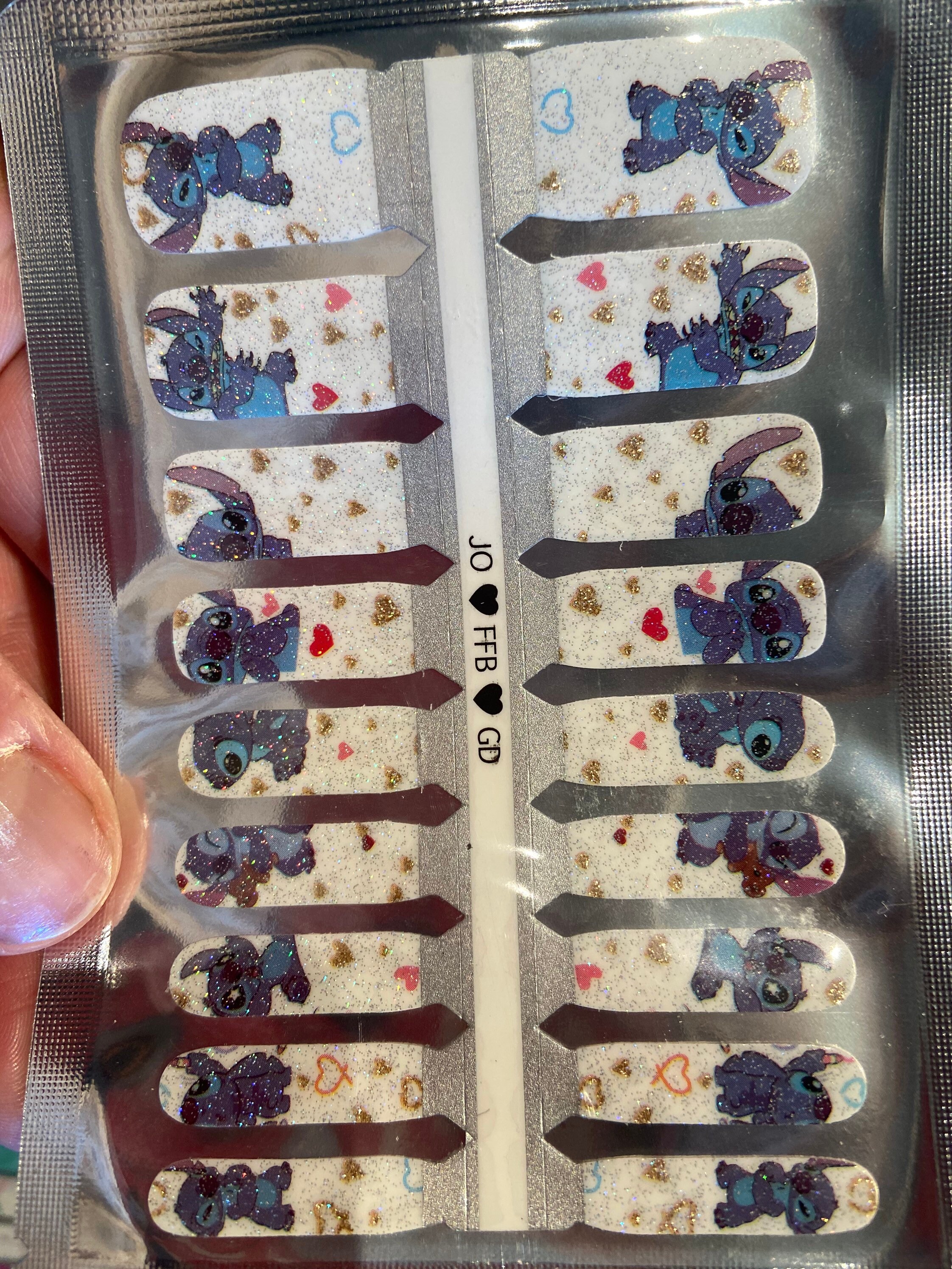 KIDS 100% Nail Polish Strips Exclusive Stitch Love KIDS | Etsy