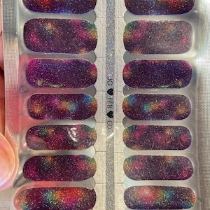 100% Nail Polish Strips Exclusive CatEye Glitter