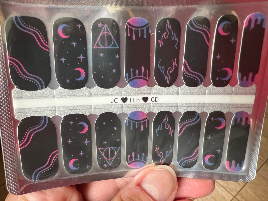 ADULT 100% Nail Polish Strips Witch Symbols Glows in Dark - Etsy