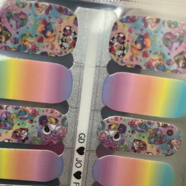 100% Nail Polish Strips Rainbow Characters