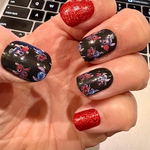 ADULT 100% Nail Polish Strips Stitch Super Hero