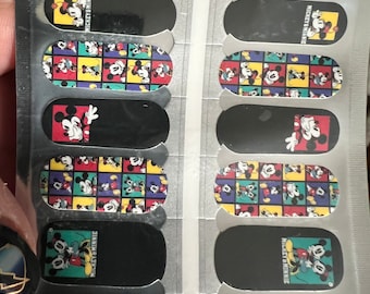 Tiras de esmalte de uñas 100 % para adultos Mickey y Minnie Comic