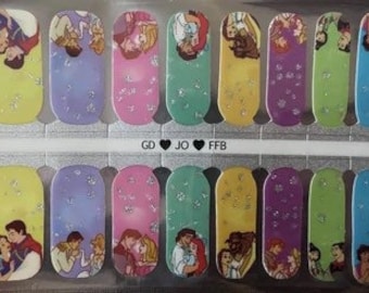 ADULT 100% Nail Polish Strips Exclusive Princess Love ADULT